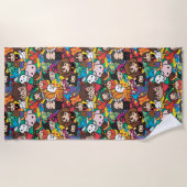 Cartoon Harry Potter Character Toss Pattern ビーチタオル (正面)