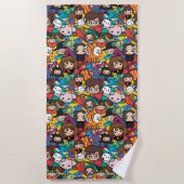 Cartoon Harry Potter Character Toss Pattern ビーチタオル (正面)