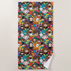 Cartoon Harry Potter Character Toss Pattern ビーチタオル