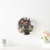 Cartoon Horse ラウンド壁時計 (ホーム)