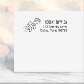 Cartoon Jetpack Turtleのアドレス セルフインキングスタンプ