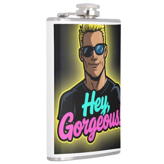 Cartoon Johnny Bravo–Style Character フラスク (右)