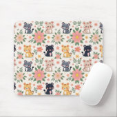 Cartoon Jungle Cats マウスパッド (マウス)