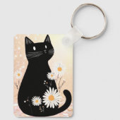 Cartoon Kitty with the Daisies Keychain キーホルダー (裏面)