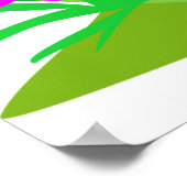 Cartoon Ladybug Bow and Flowers ポスター (角)