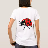 🐞 Cartoon Ladybug Glow 🌈 Cute Insect Character Tシャツ (裏面)