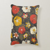 cartoon leaves and flowers on a dark background in アクセントクッション (裏面(縦))