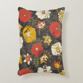 cartoon leaves and flowers on a dark background in アクセントクッション (正面(垂直))