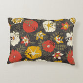 cartoon leaves and flowers on a dark background in アクセントクッション (裏面)