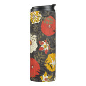 cartoon leaves and flowers on a dark background in タンブラー (回転左)