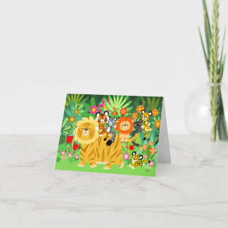 Cartoon LigerとFriends notecard カード