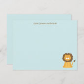 Cartoon Lion パーソナライズされた Thank You Noteカード ノートカード (正面/裏面)