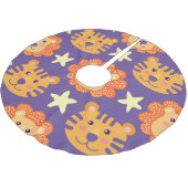 Cartoon Lions & Tigers:ヴィンテージ ブラッシュドポリエステルツリースカート (アングル)