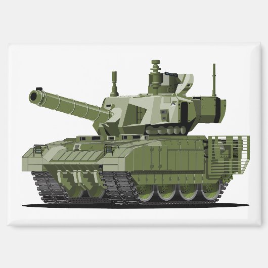Cartoon modern armored tank マグネット (正面)