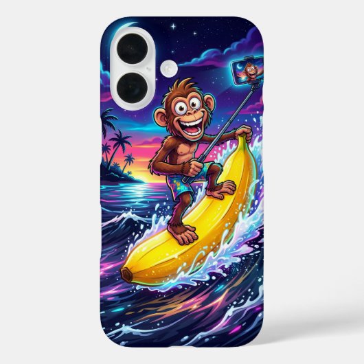 Cartoon Monkey Banana Fun Case Case-Mate iPhoneケース (裏面)
