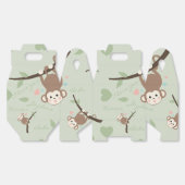 Cartoon Monkey Pastel Green Favor Box フェイバーボックス (見開き)