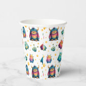 Cartoon Monster Pattern Kids' Birthday Party   紙コップ (右)