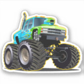 Cartoon monster truck シール (正面)