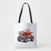 Cartoon monster truck トートバッグ (正面)