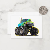 Cartoon monster truck ノートカード (正面/裏面インサイチュ)