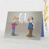 Cartoon; morgen heb ik een Corona test. カード (黄色い花)