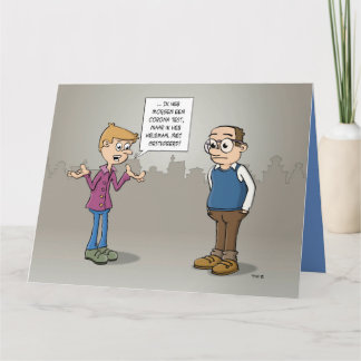 Cartoon; morgen heb ik een Corona test.  カード
