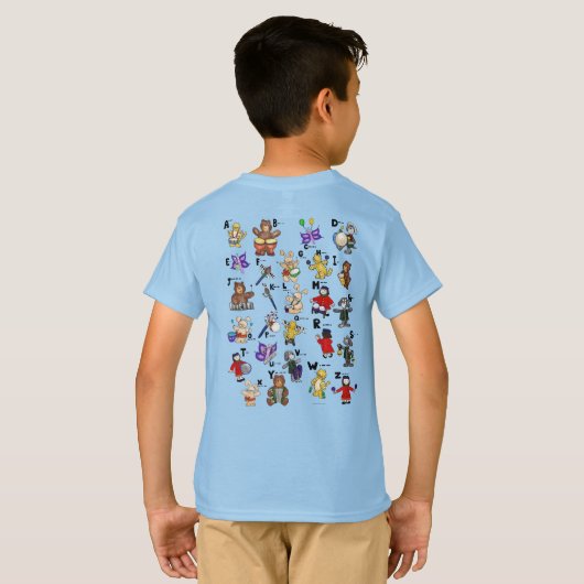 Cartoon Morse Code for Kids! Letter A "H" Tシャツ (裏面フル)
