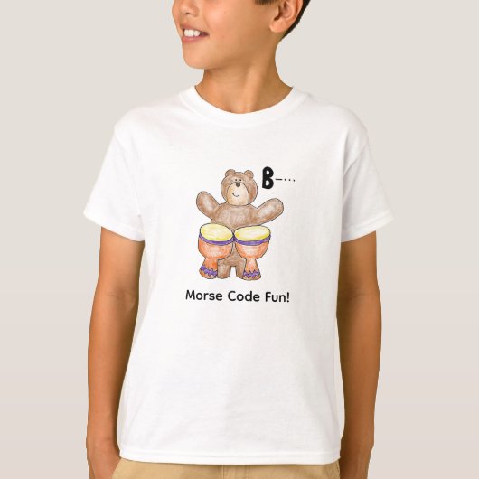 Cartoon Morse Code for Kids! Letter B Tシャツ (正面)