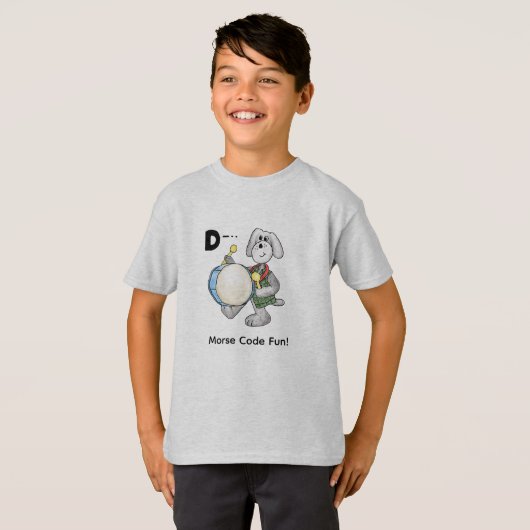 Cartoon Morse Code for Kids!  Letter D Tシャツ (正面フル)