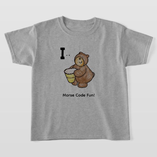 Cartoon Morse Code for Kids!  Letter "I" Tシャツ (レイダウン)