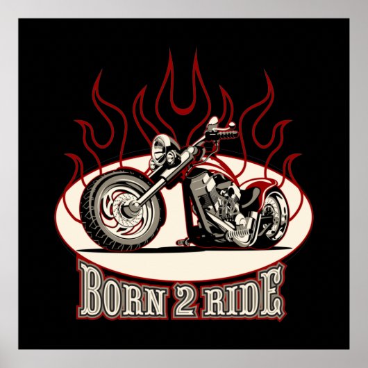 Cartoon motorbike ポスター (正面)