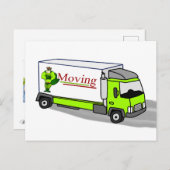 Cartoon Moving Van Change of Address Back Photo ポストカード (正面/裏面)