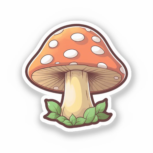 Cartoon mushroom シール (正面)