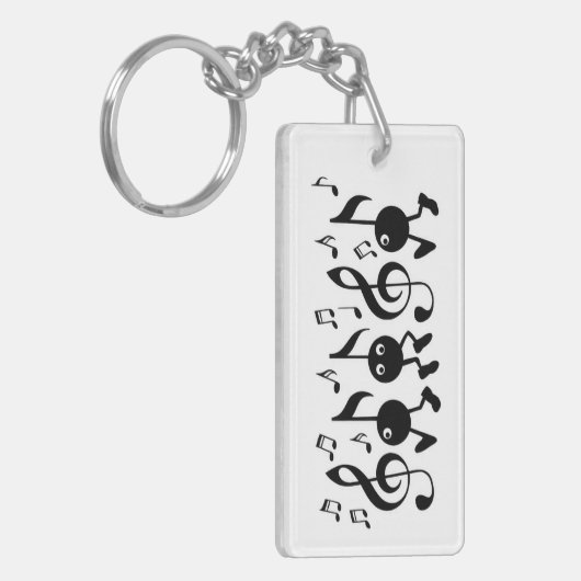 Cartoon Music Notes キーホルダー (正面左)