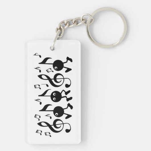 Cartoon Music Notes キーホルダー (裏面)