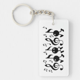 Cartoon Music Notes キーホルダー