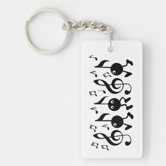 Cartoon Music Notes キーホルダー (正面)