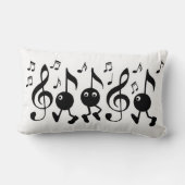 Cartoon Music Notes ランバークッション (裏面)