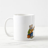 Cartoon; muziek maken en noten allergie コーヒーマグカップ (左)