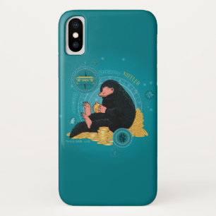 Cartoon NIFFLER™と金ゴールドコイン iPhone X ケース