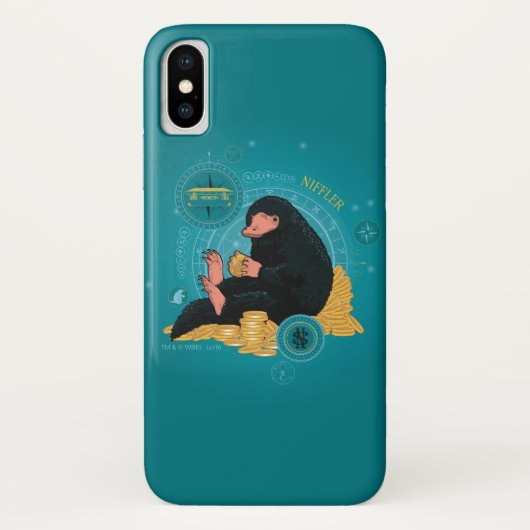 Cartoon NIFFLER™と金ゴールドコイン Case-Mate iPhoneケース (裏面)