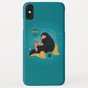 Cartoon NIFFLER™と金ゴールドコイン iPhone XS Maxケース