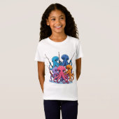 Cartoon Octopus Kids T-Shirt Tシャツ (正面フル)