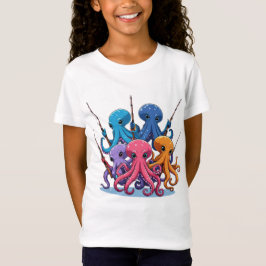 Cartoon Octopus Kids T-Shirt Tシャツ