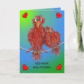 Cartoon of two birds カード (正面)