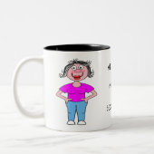 Cartoon of woman, sexy thing ツートーンマグカップ (左)