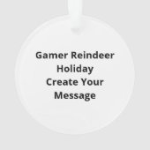 Cartoon Oh Deer Funny Reindeer HolAcrylic Ornament オーナメント (裏面)