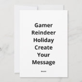 Cartoon Oh Deer Funny Reindeer Holiday Gamer Gift シーズンカード (裏面)