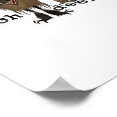 Cartoon Oh Deer Funny Reindeer Holiday Gamer Gift  ポスター (角)