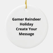 Cartoon Oh Deer Funny Reindeer Holiday GamOrnament セラミックオーナメント (裏面)